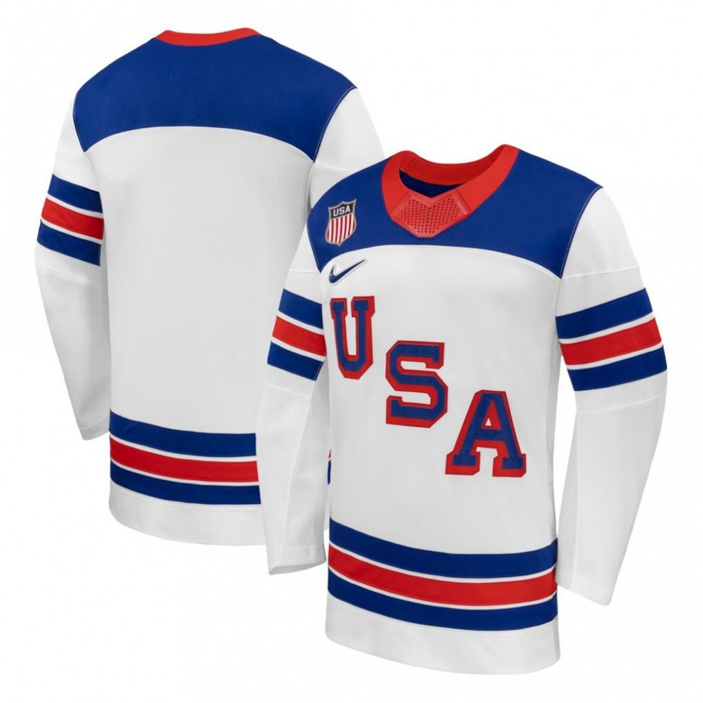 USA Hockey Olympic 2026 White Away Replica Blank Jersey-Pro Kit Vault | Brand New 26/27 Sports Jerseys